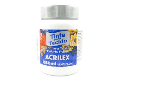 TINTA TECIDO FOSCA 250ML BRANCO ACRILEX TINTA TECIDO FOSCA 250ML BRANCO ACRILEX